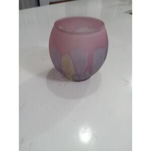 Vintage Reuvan Art Nouveau satin glass vase